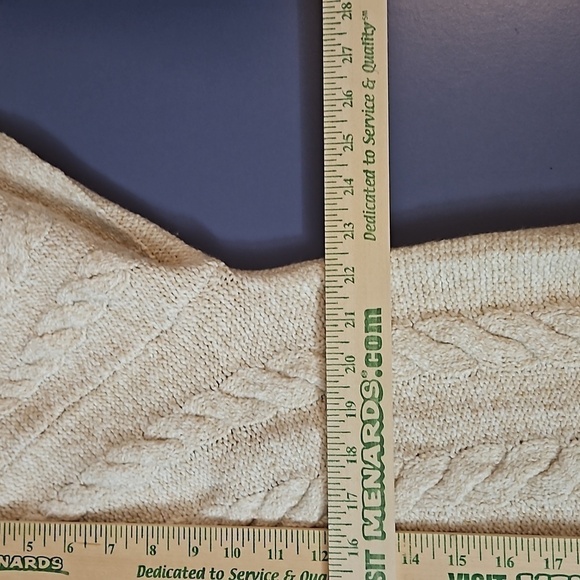 Knox Rose Cable Knit Sweater sz 1X Cream NWT - Picture 7 of 11